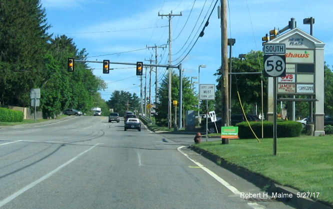 South MA 58 reassurance marker using circle shield design in Carver