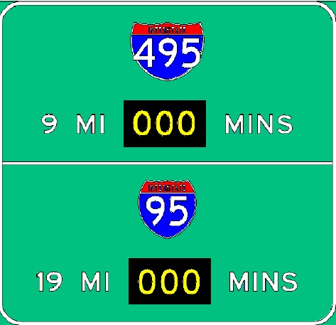 Sketch of planned RTT sign along US 3 South in Tyngsborough, from MassDOT