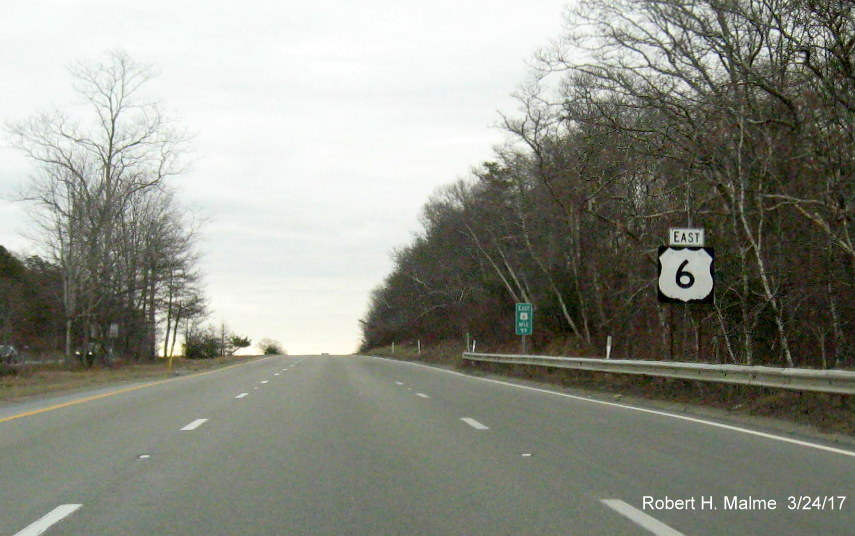 Image of US 6 East reassurance marker in Sandwich