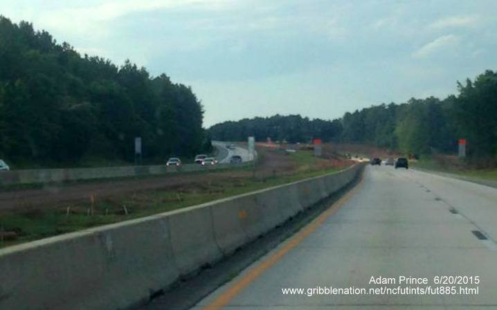 Image of clearing along median of Durham Freeway for East End Connector Project. Photo by Adam Prince