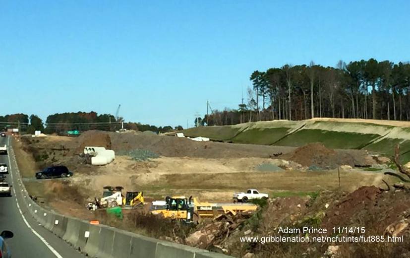 Image of clearing for future East End Connector interchange with US 70 in Durham, by Adam Prince