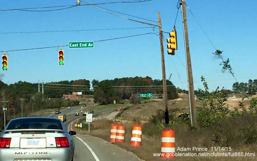 Image of construction for future I-885 along west US 70 in Durham, by Adam Prince