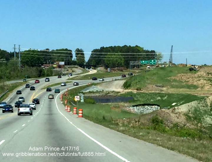 Image of US 70 construction near future interchange with East End Connector, from Adam Prince