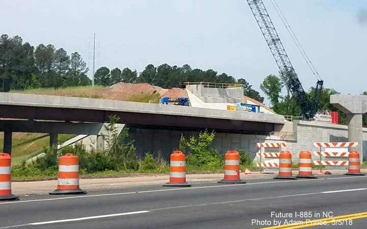 Image of new ramp bridges for East End Connector/Future I-885 interchange with US 70, by Adam Prince