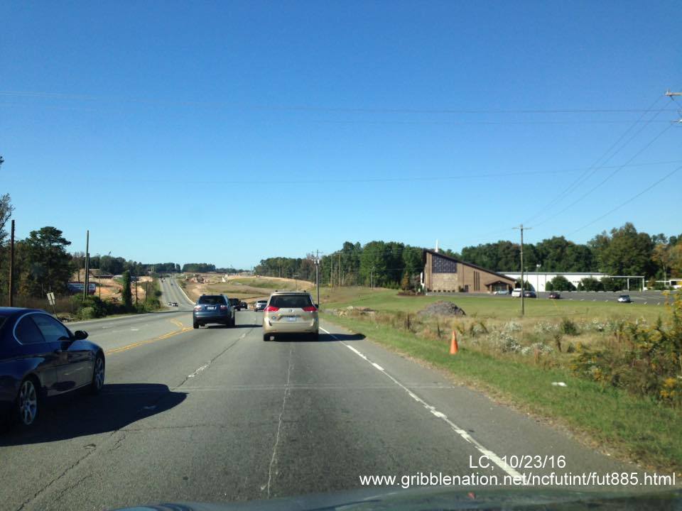 Image showing construction work for future US 70/East End Connector interchange in Durham, by LC