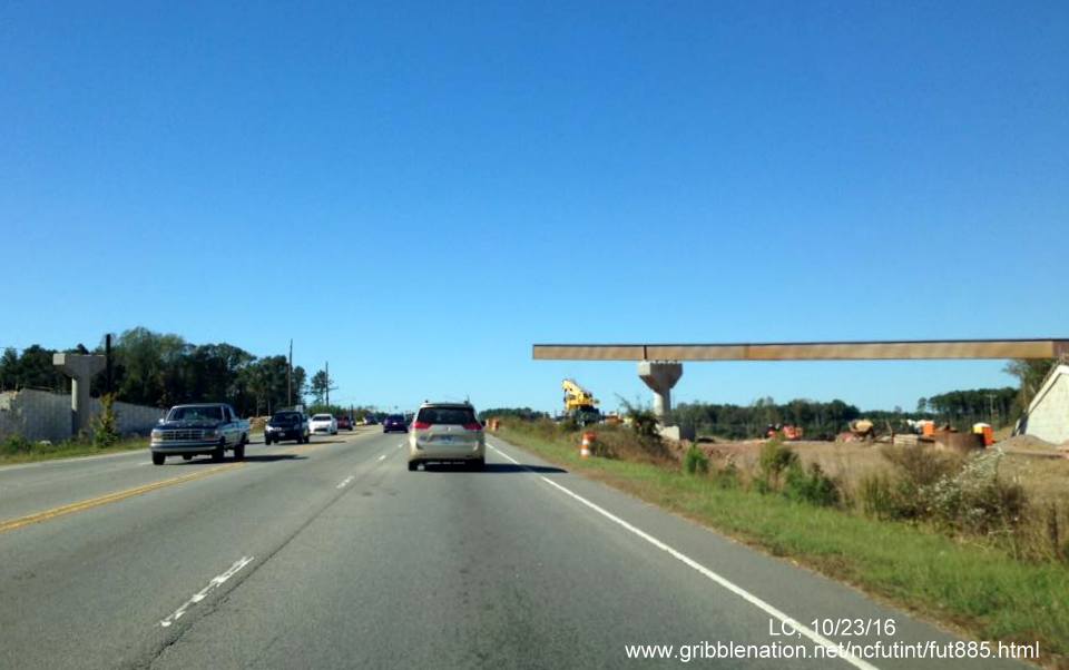 Image approaching new ramp for East End Connector interchange with US 70 in Durham, by LC