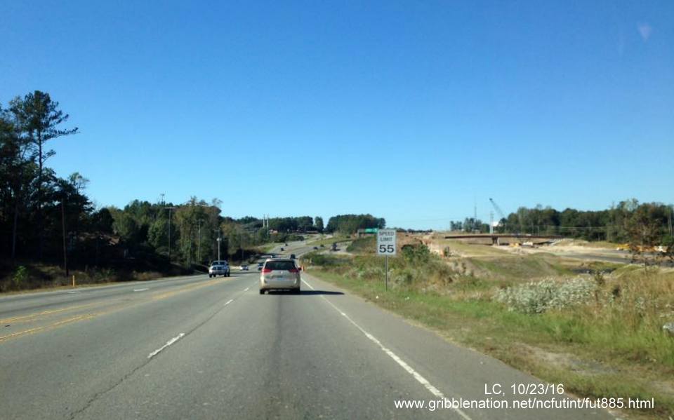 Image of construction of future US 70 freeway for East End Connector project in Durham, by LC