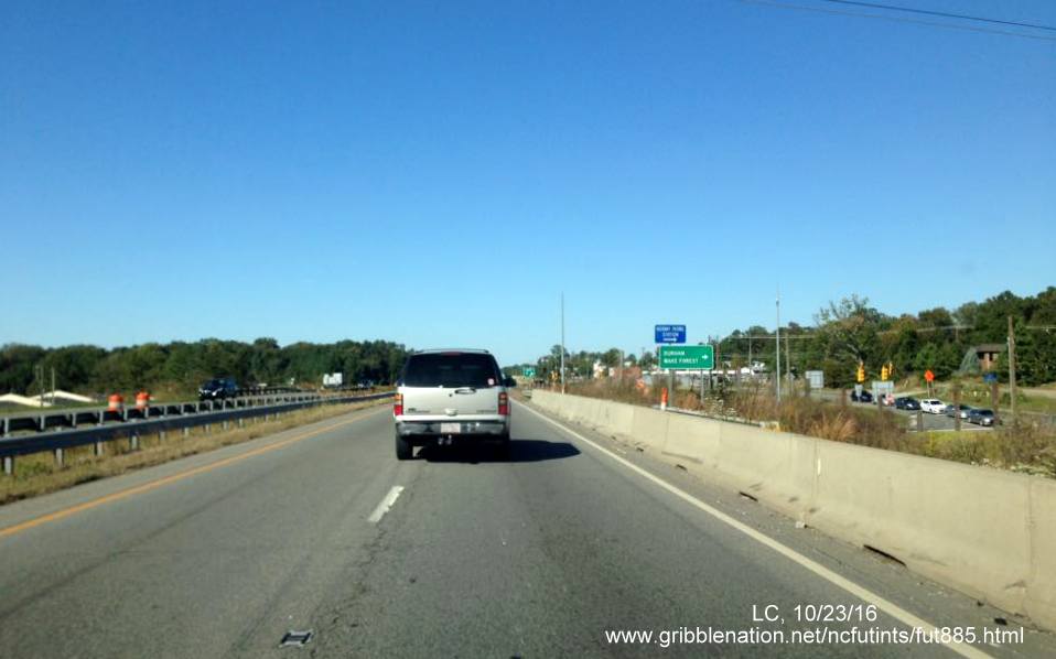Image of construction for East End Connector project along US 70 West in Durham, from LC