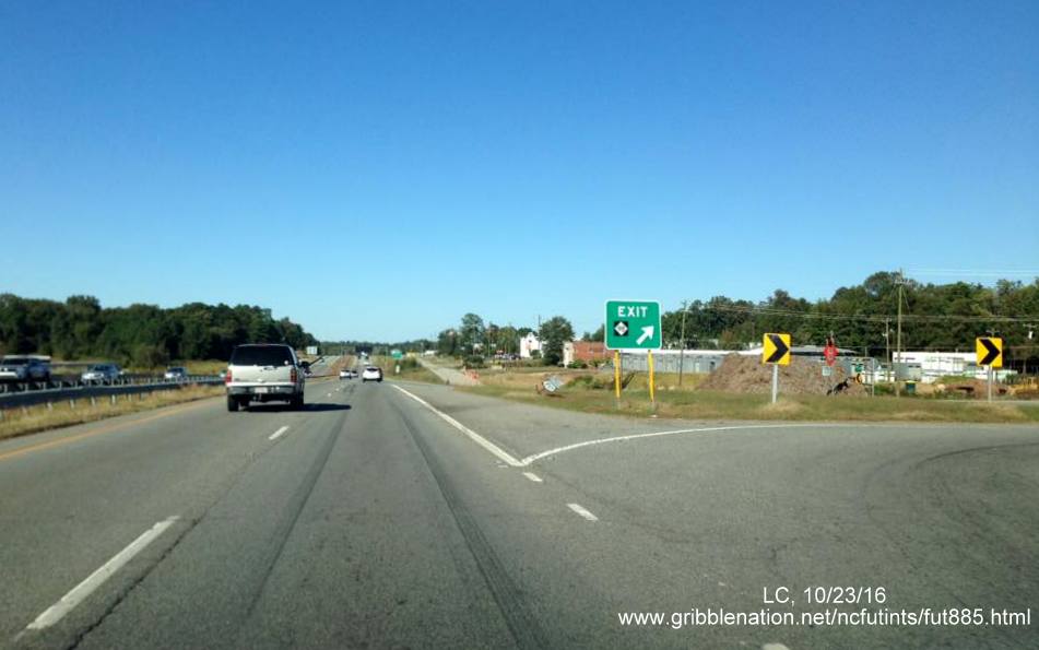 Image of construction for East End Connector project on US 70 West at NC 98 exit, from LC