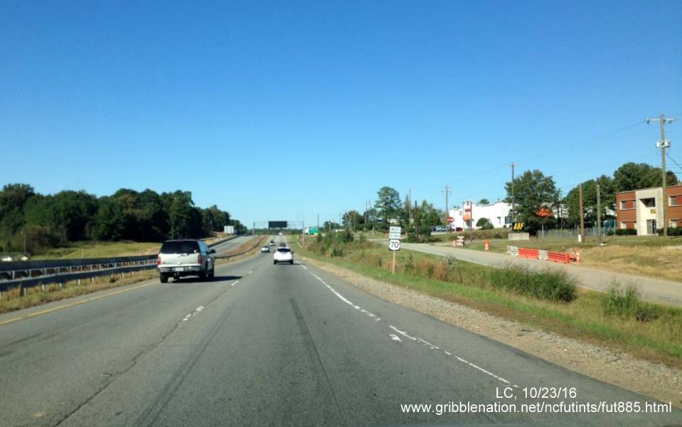 Image of construction for East End Connector on US 70 West beyond NC 98 exit, by LC
