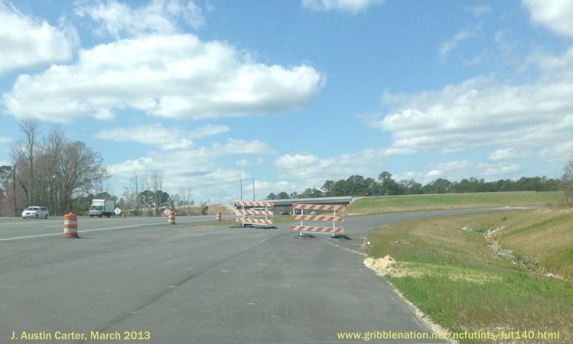 Photo of Future I-140 On-ramp Progress from US 17 North, by J. Austin 
Carter, March 2013