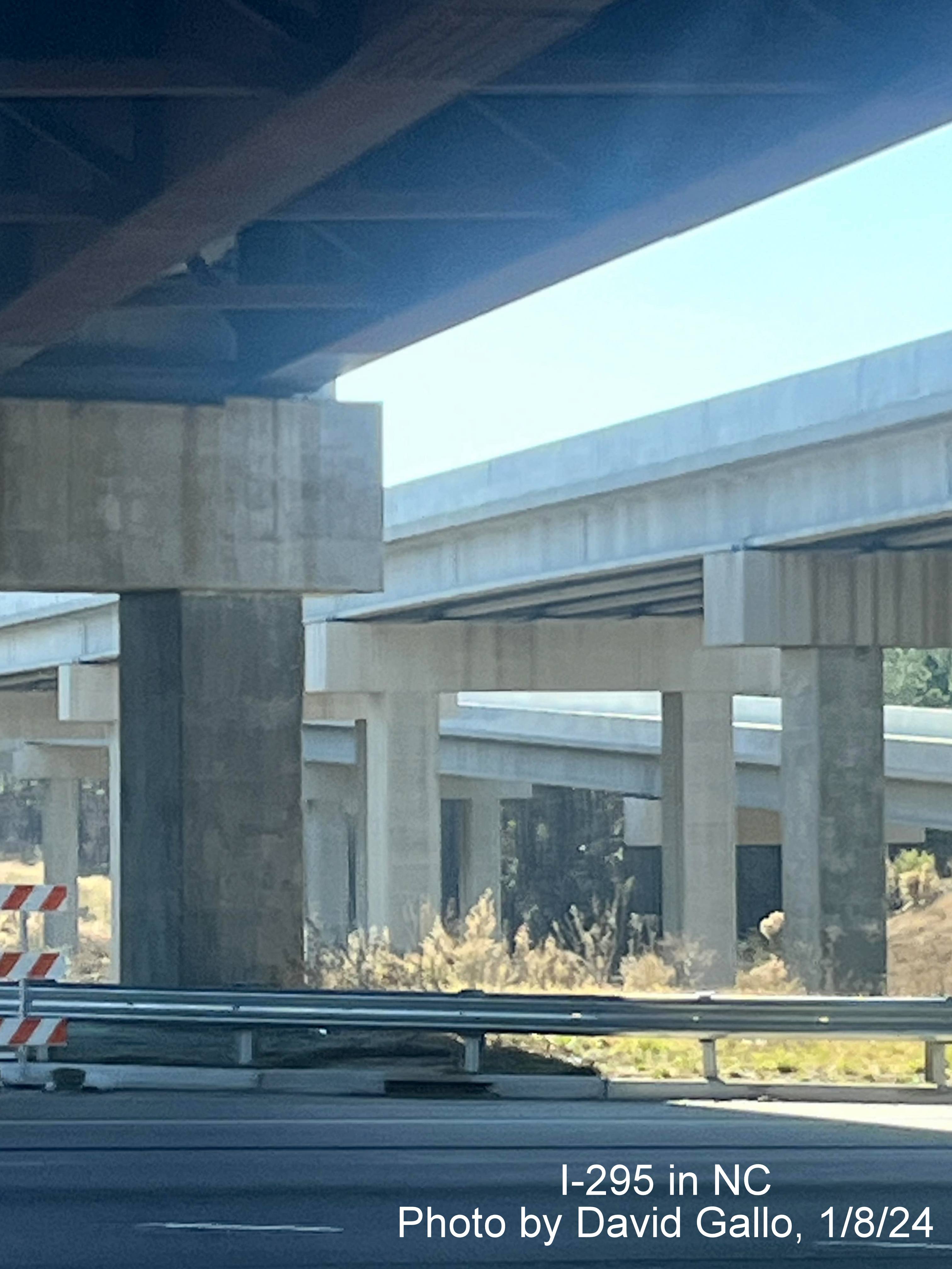 Image of completed I-295 bridge over US 401 in Fayetteville, by David Gallo, 
	  January 2024