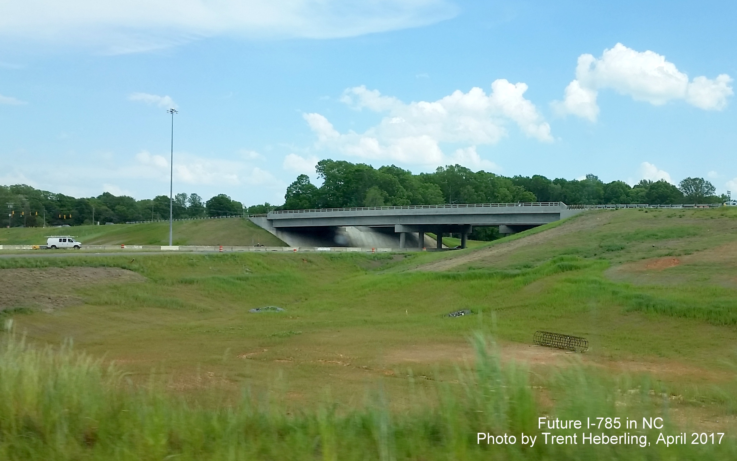Image of I-785 bridge under construction over US 29, by Trent Heberling
