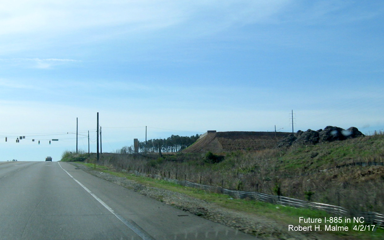 Image taken of construction along US 70 East in Durham for East End Connector project