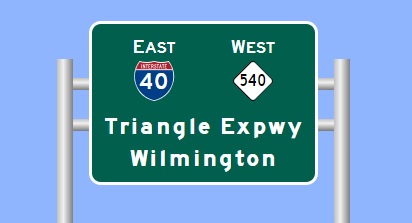 I-42 exit 1 sign image from Sign 
		  Maker software