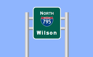 I-42 Exit 39B sign image from Sign Maker 
		  software