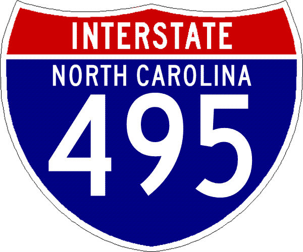 Image of NC I-495 Shield, from ShieldsUp! website.