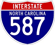 Image of I-587 NC shield from Wikimedia