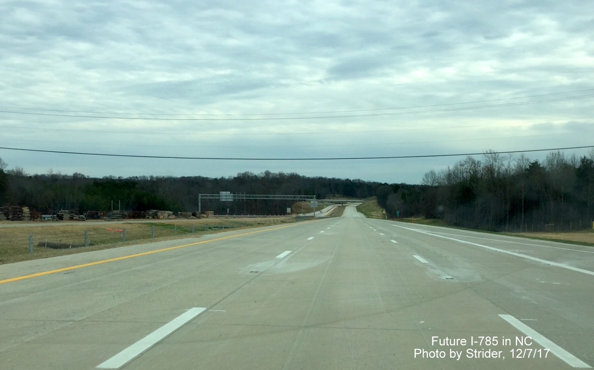 Image taken of the start of the new section of I-785/Greensboro Loop South beyond US 29 South on-ramp, by Strider
